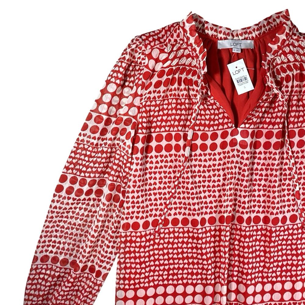 Loft Lots of Love Mini Dress NWT - S - Picture 3 of 5